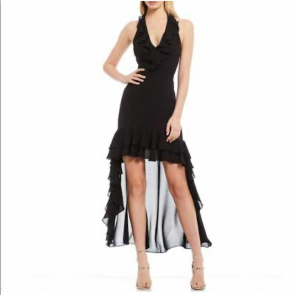 Belle Badgley Mischka High low Ruffle Dress